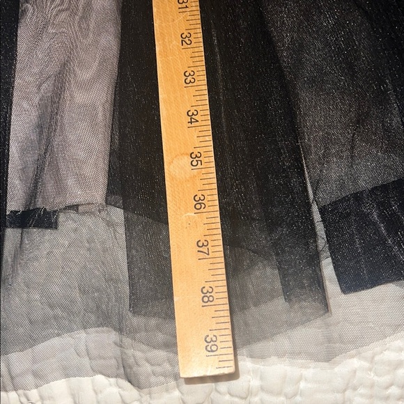 Bridal prom dress black garden tulle applique multi floral midi dress 18    AW - Picture 10 of 15